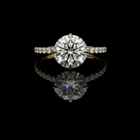 2.50 CT Forever Spark Round Cut Moissanite Diamond Ring with Elegant Setting For Surprise