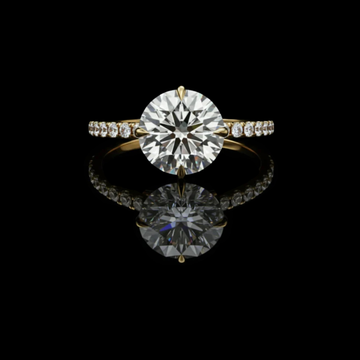 2.50 CT Forever Spark Round Cut Lab Grown Diamond Ring with Elegant Setting For Surprise