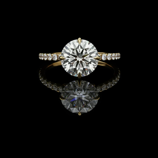 2.50 CT Forever Spark Round Cut Lab Grown Diamond Ring with Elegant Setting For Surprise