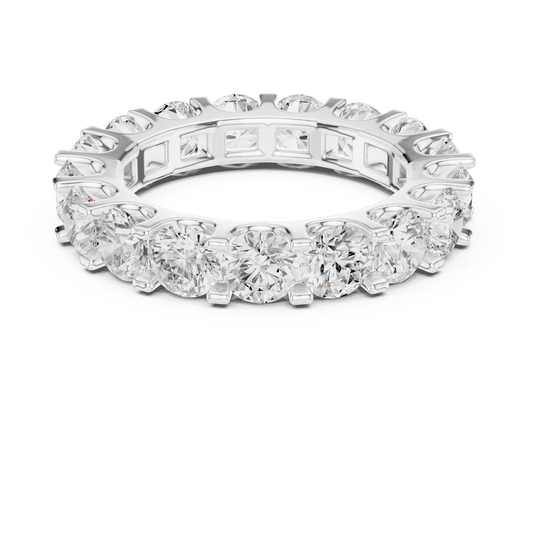 Round Brilliant Lab Diamond Full Eternity Band Ring - view 3