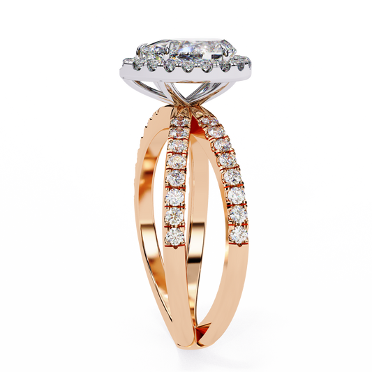 1.20 CT Heirloom Quality Pear Cut Lab Grown Diamond Ring Vintage Gold Setting For Someone Special