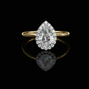 1.50 CT Exquisite Pear Shaped Halo Lab Diamond Ring Luxury Sparkling Teardrop Engagement and Statement Jewelry