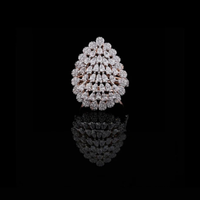 1.00 CT Teardrop Affordable Moissanite Pear Cut Diamond Rings Luxury for Someone Special