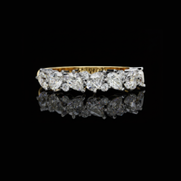 2.50 TCW Luxurious Moissanite Pear and Round Cut Diamond Cluster Band Design For Wedding