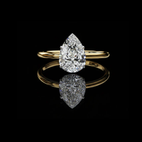 2.00 TCW A Pear-Cut Moissanite Diamond Set on a Sleek Band for Unmatched Elegance