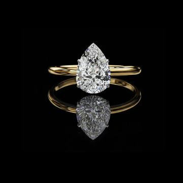 2.00 TCW A Pear-Cut Moissanite Diamond Set on a Sleek Band for Unmatched Elegance
