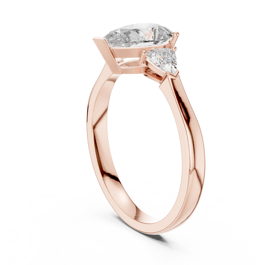 2.50 CT Precious Moissanite Pear Cut Diamond Ring For Still Love