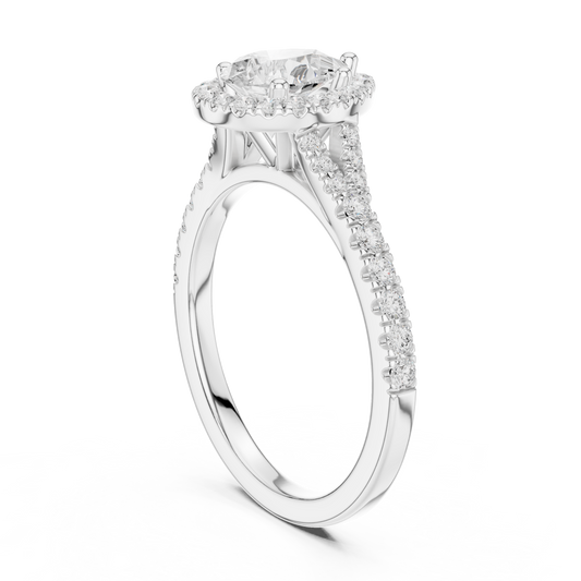 Pear Cut Halo Lab Grown Diamond for Ring Women - view 4