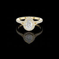 2.5 CT Inspiring Moissanite Pear Cut Diamond Ring For Soft Day