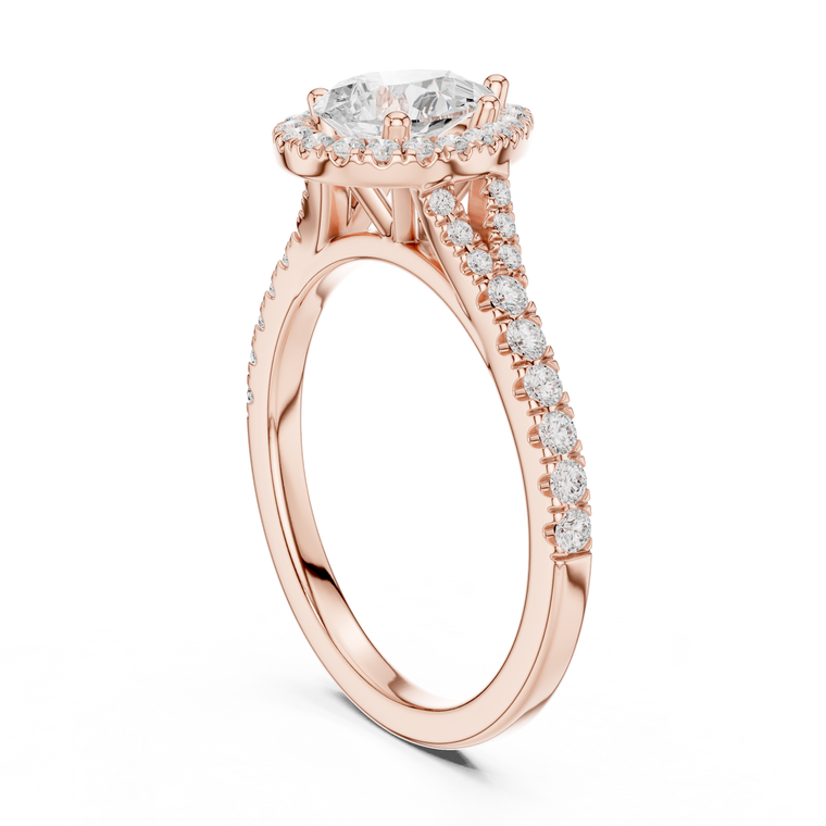 Pear Cut Halo Lab Grown Diamond for Ring Women - view 2