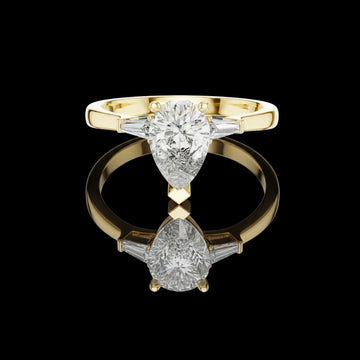 2.50 CT Elegant Moissanite Pear Cut Diamond Ring For Every Time
