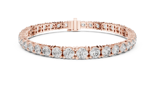 13.20 TCW Exclusive Tennis Moissanite Bracelet Featuring Prong Set Round Brilliant Diamonds
