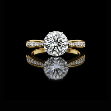 1.50 CT Sparkling Lab Grown Diamond Ring Round Cut Engagement Ring For Someone Special