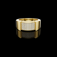 0.25 TCW Opulent Pavé Statement Ring with Precision Set Brilliant Moissanite Diamonds