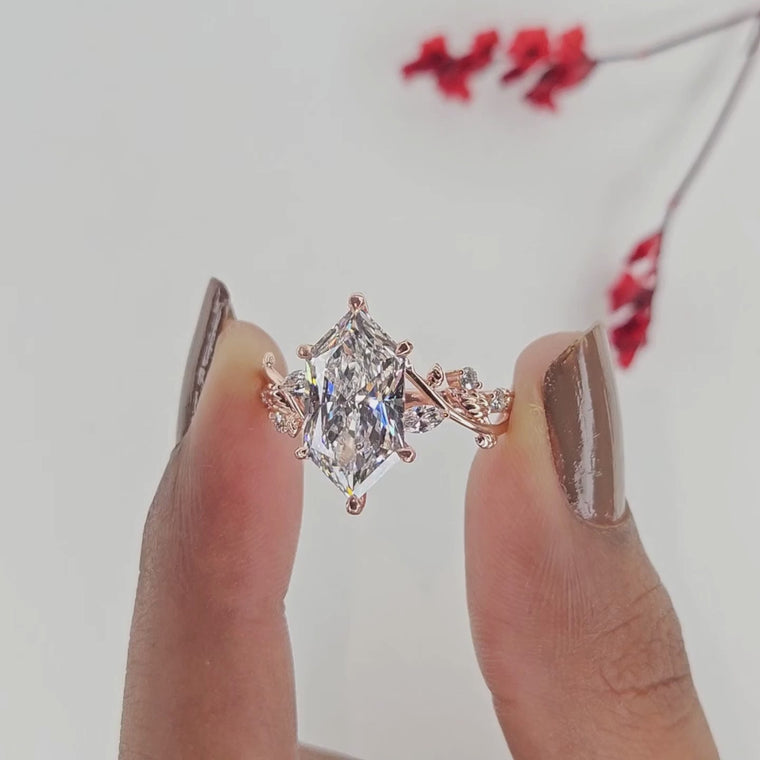 Nature Inspired Dutch Marquise Cut Engagement Ring video