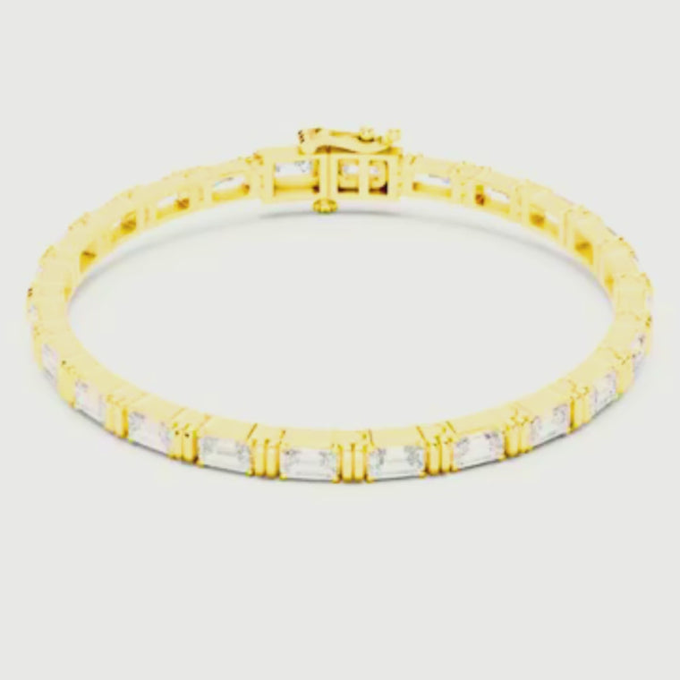 Emerald Cut Contemporary Tennis Bracelet video