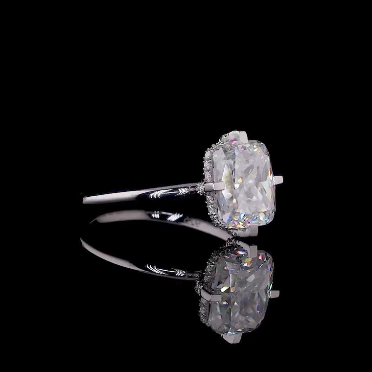Radiant Cut Solitaire Delicate Ring video