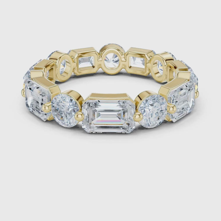 Round & Emerald Cut Eternity Band video