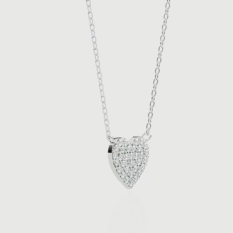 Round Heart Shaped Charm Two Loop Pendant video