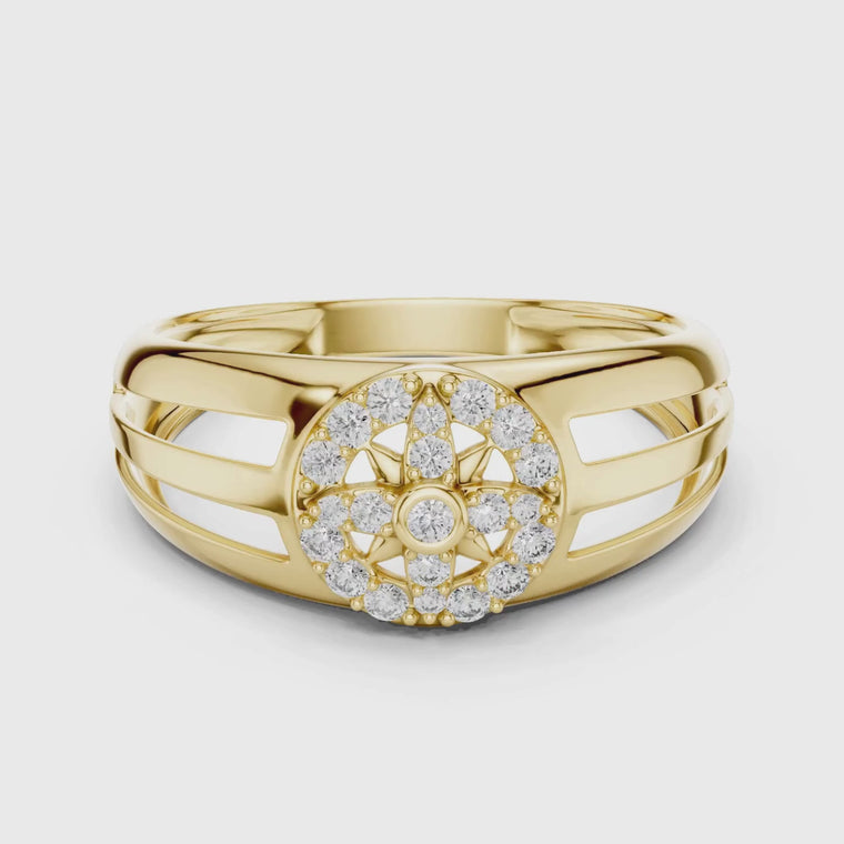 Floral Inspire Round Open Band Engagement Ring video