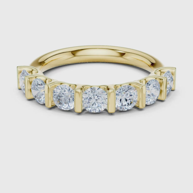 Half Eternity Round Wedding Band video