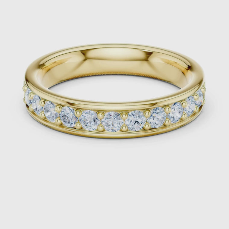 Channel Set Round Eternity Ring For Women video