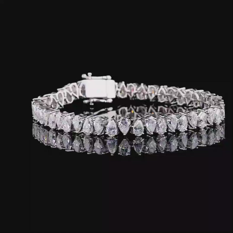 Pear Shape Cut Tennis Bracelet video