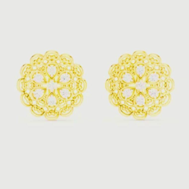 Royal Bloom Floral Stud Earrings Finish video