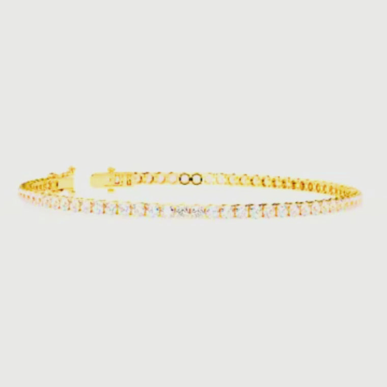 Round Cut Tennis Bracelet with Sparkling Classic Prong Setting video