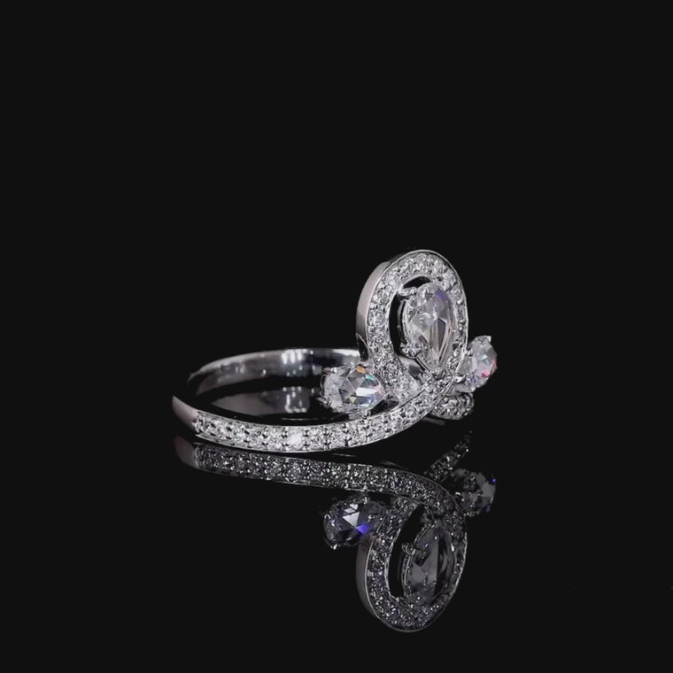 Celestial Loop Rose-Cut Ring in 14K Gold video