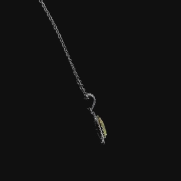 14K Yellow Gold Trillion Diamond Halo Pendant video