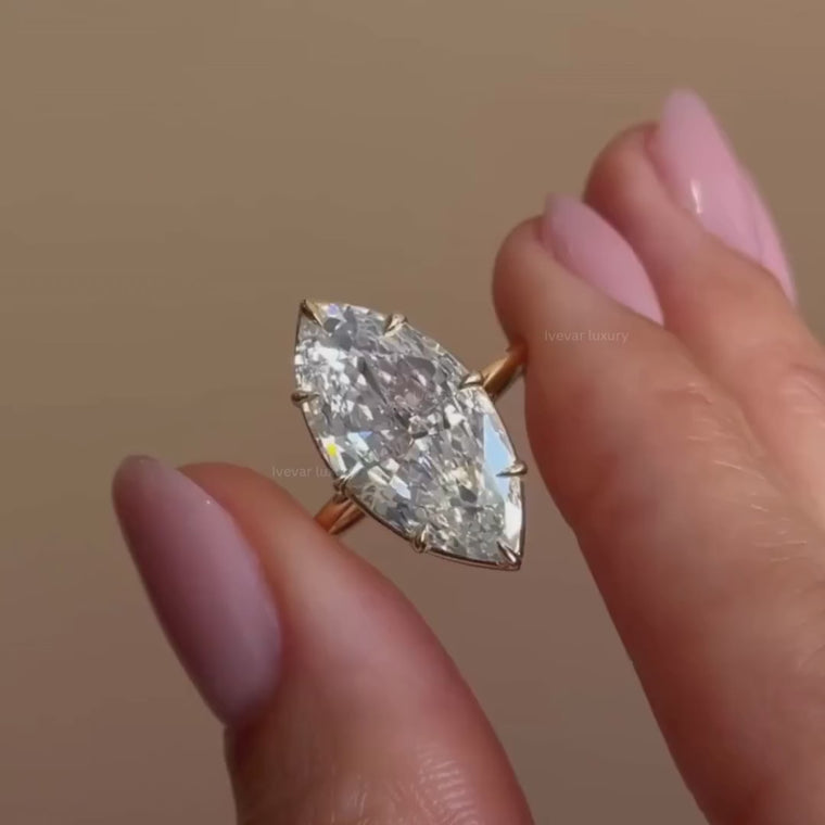 Marquise Cut Solitaire Engagement Ring video