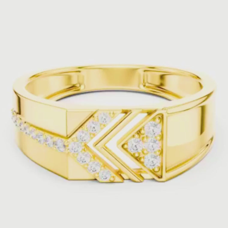 Round Cut Men's Geometric Angular Cutout Statement Band video
