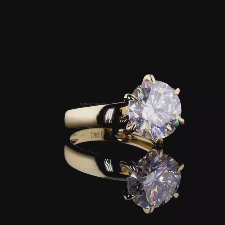 Six Prong Round Solitaire Engagement Ring video