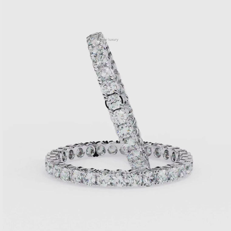 Round Cut Full Eternity Wedding Band Ring video