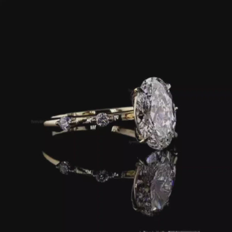 Oval Cut Engagement Ring With Wedding Band video