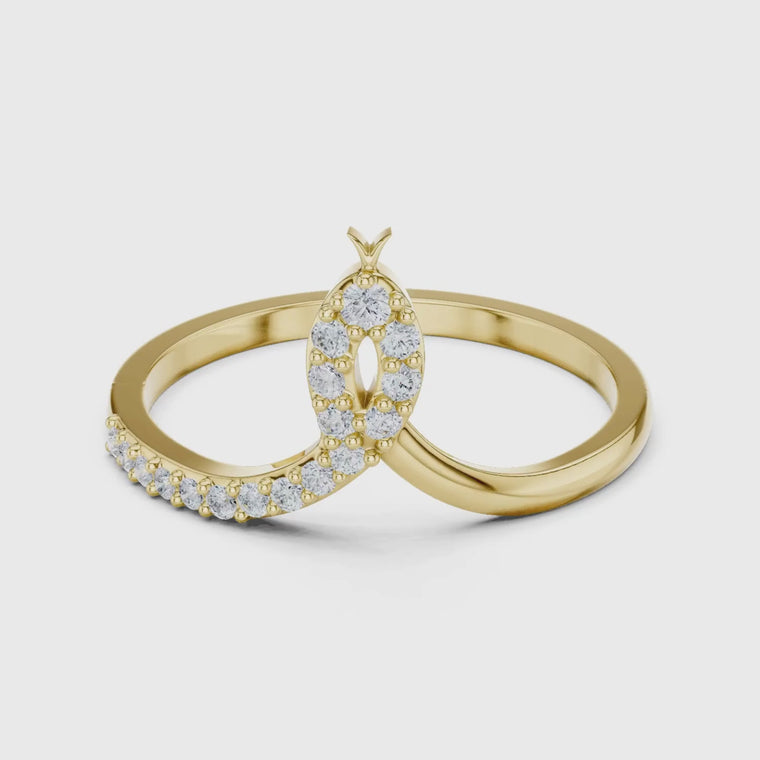 Snake Bypass Round Cut Ring video