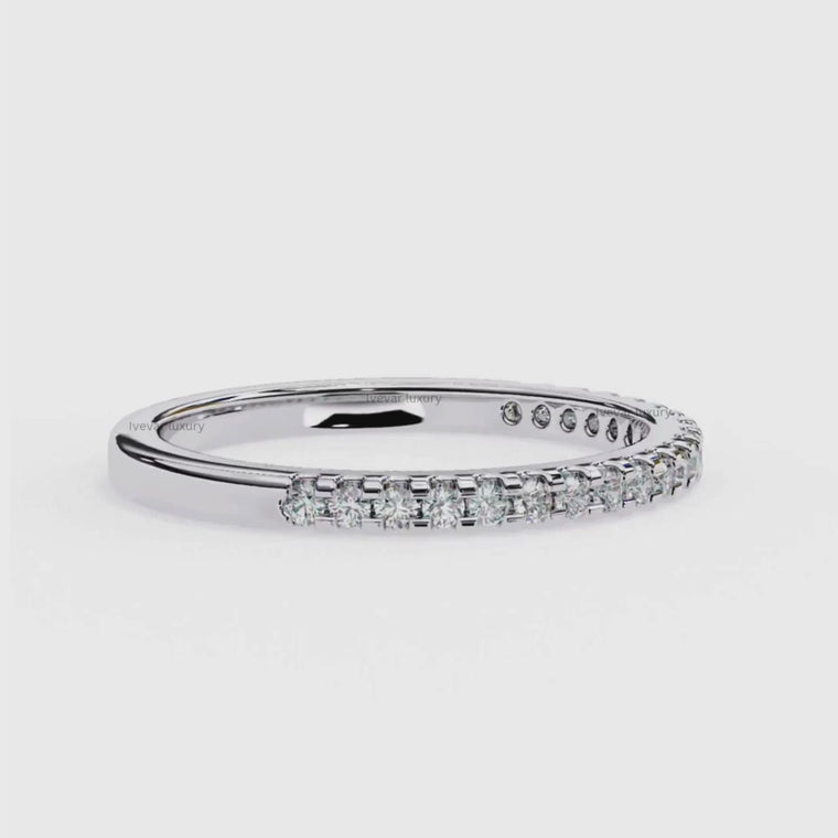 Round Half Eternity Wedding Band Ring video