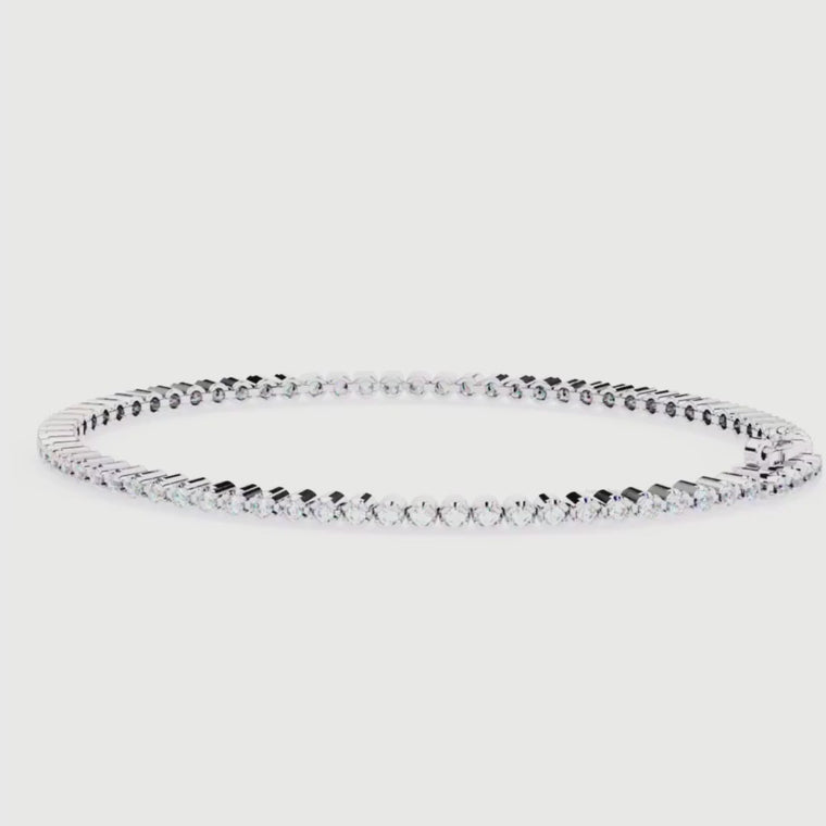 Round Cut Box Clasp Tennis Bracelet video
