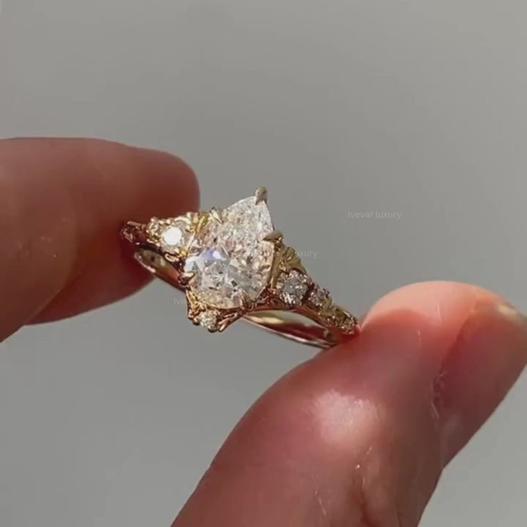 Pear Cut Vintage Ring For Women video