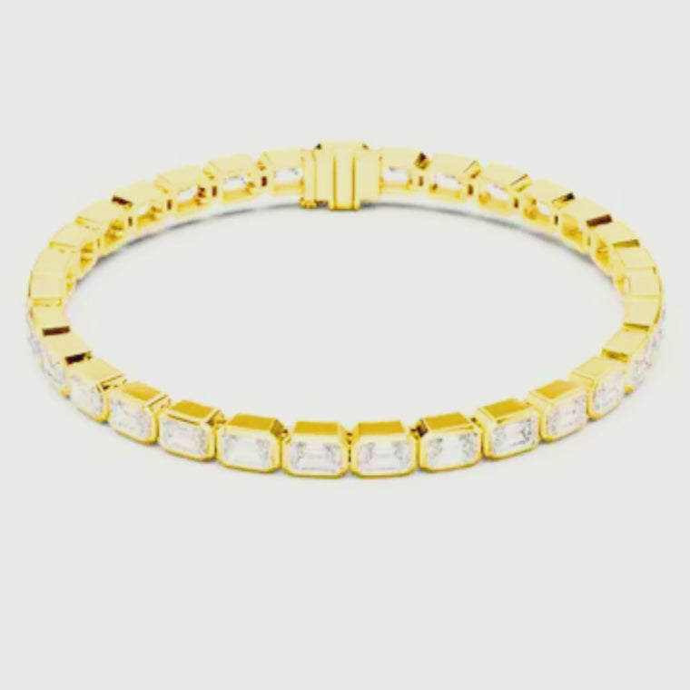Emerald Cut Octagonal Link Tennis Bracelet video