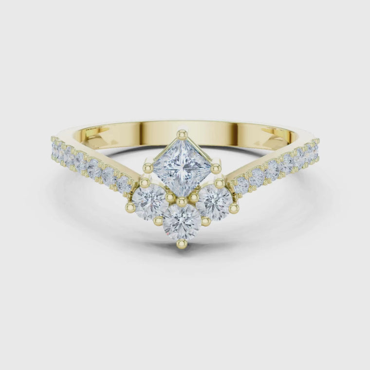 Princess & Round Cut Chevron Band video