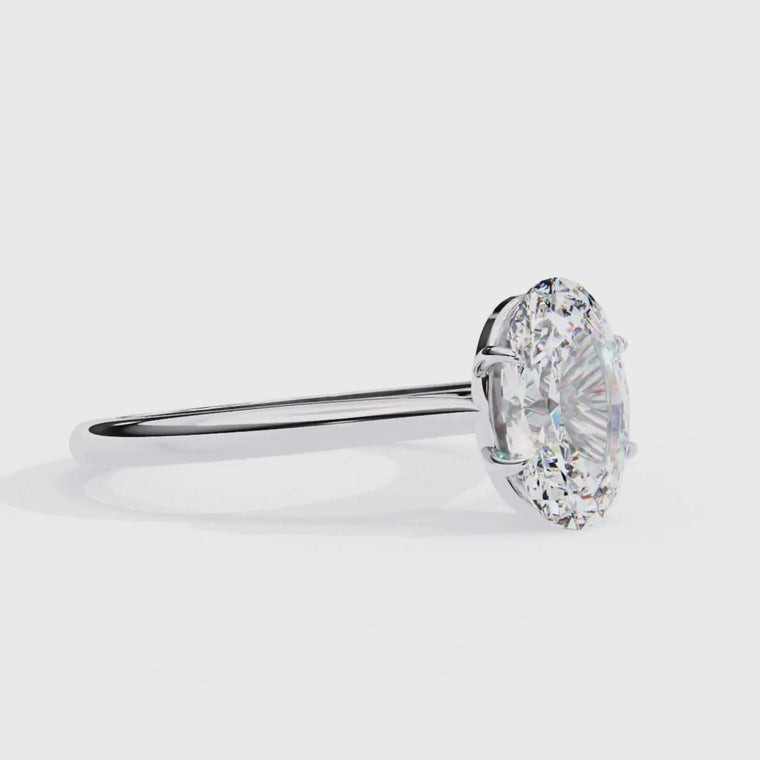 Oval Cut Engagement Ring With Four Prong video