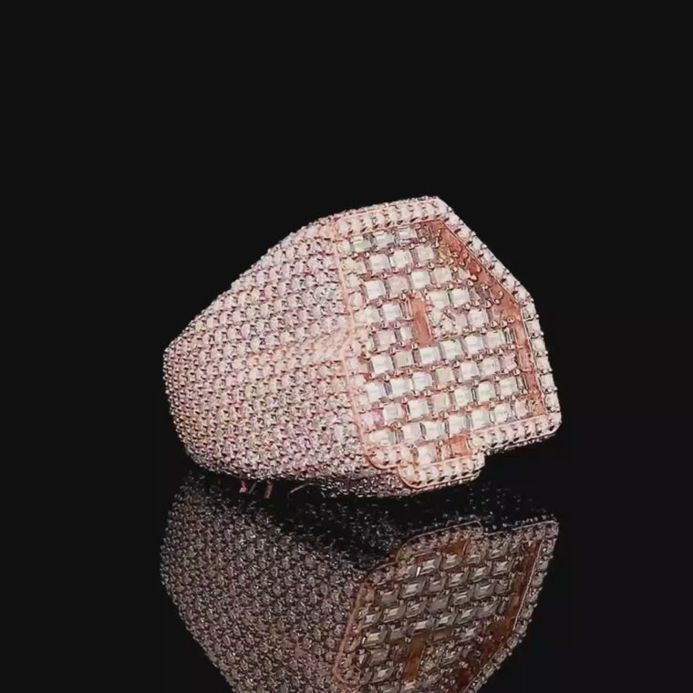 Full Rose Gold with Baguette and Round Cut Ring video