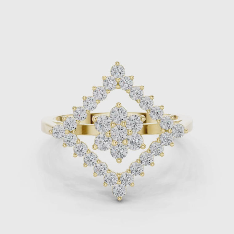 Double Halo Round Cut Engagement Ring video
