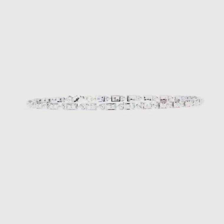 Round Cut Minimalist Tennis Bracelet video