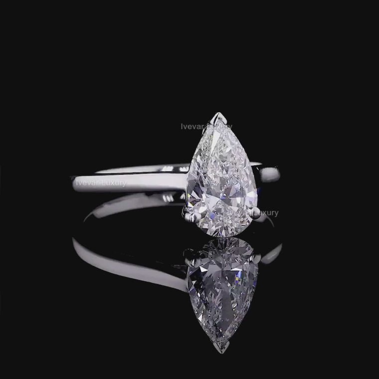Pear Cut Solitaire Engagement Ring video