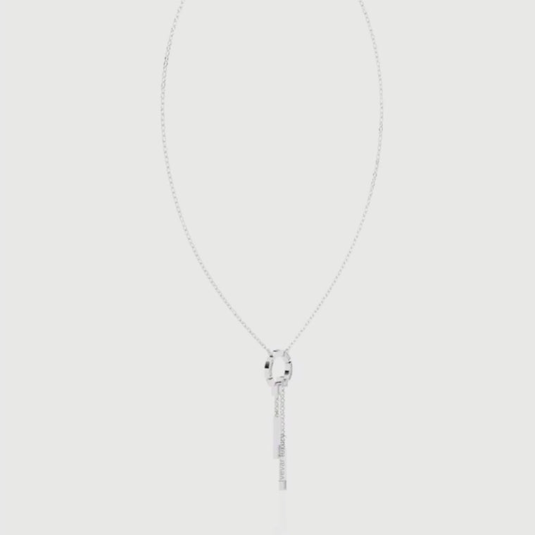 Circle Drop Bar Pendant Necklace video