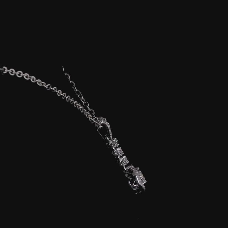 14K Gold Chain Featuring Rose Cut Diamond Halo Pendant video