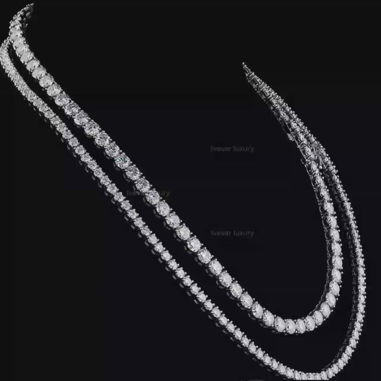 Round Lab Grown Diamond Tennis Chain video